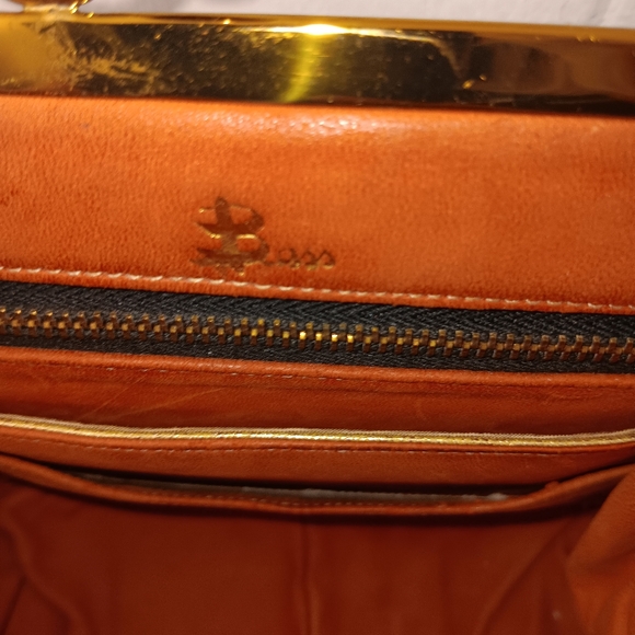 Bass Brushed Charcoal Suede Satchel Purse Authentic 1950s - Picture 11 of 12